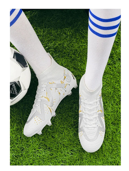 New Cross-Border Men's Football Shoes Anti-Slip Chunky Nails Professional Grass Football Competition And Training Shoes