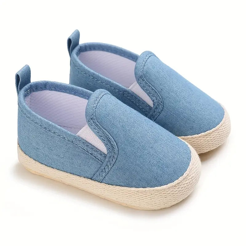 Classic Infant Canvas Loafers - Soft Sole, Comfortable Walking Shoes for Boys and Girls, Breathable Fabric, Slip-On Design,