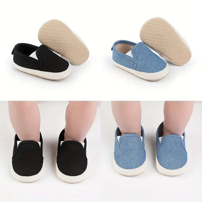 Classic Infant Canvas Loafers - Soft Sole, Comfortable Walking Shoes for Boys and Girls, Breathable Fabric, Slip-On Design,