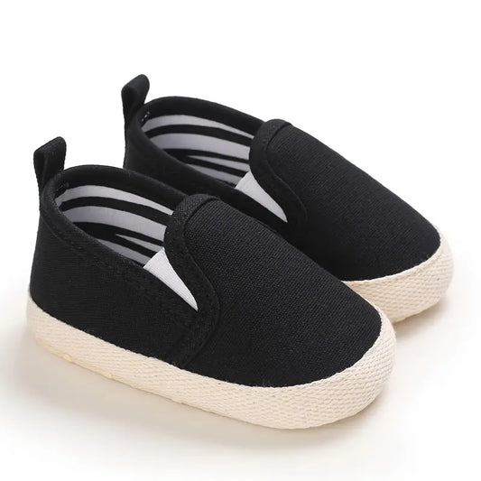 Classic Infant Canvas Loafers - Soft Sole, Comfortable Walking Shoes for Boys and Girls, Breathable Fabric, Slip-On Design,
