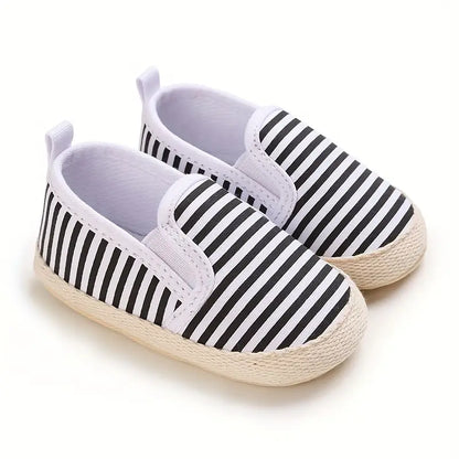 Classic Infant Canvas Loafers - Soft Sole, Comfortable Walking Shoes for Boys and Girls, Breathable Fabric, Slip-On Design,
