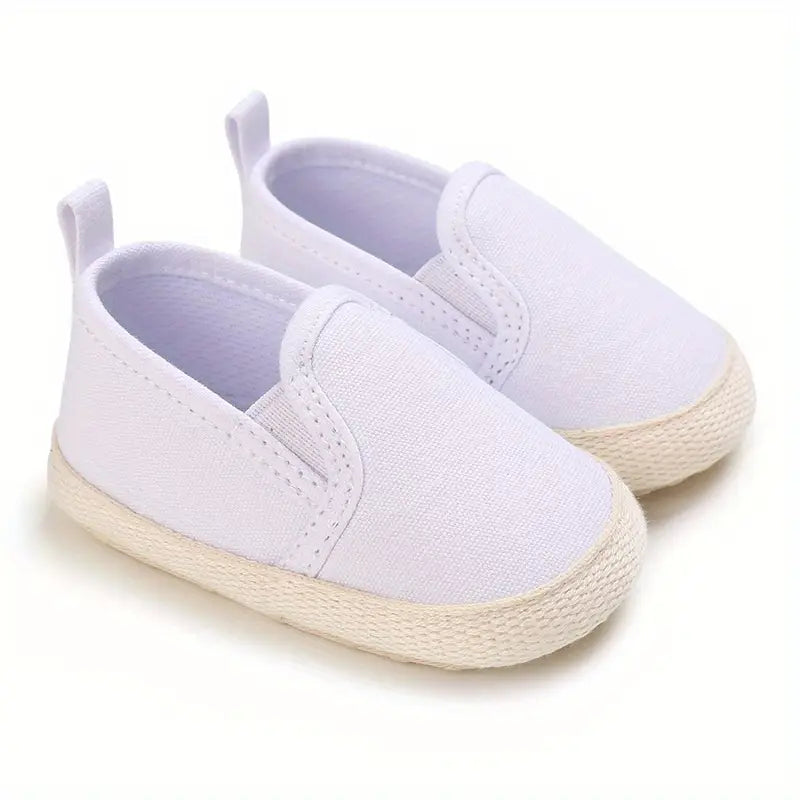 Classic Infant Canvas Loafers - Soft Sole, Comfortable Walking Shoes for Boys and Girls, Breathable Fabric, Slip-On Design,