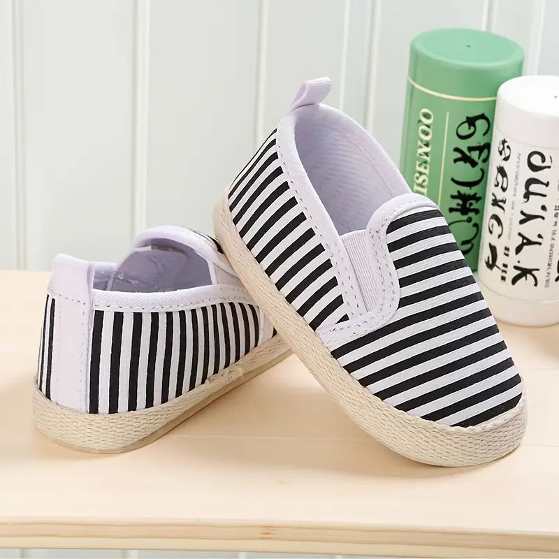 Classic Infant Canvas Loafers - Soft Sole, Comfortable Walking Shoes for Boys and Girls, Breathable Fabric, Slip-On Design,