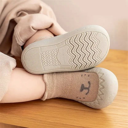 1/2 Pair of Baby Four Seasons Floor Socks with Cute Animal Pattern Toddler Shoes for Boys And Girls