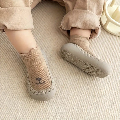 1/2 Pair of Baby Four Seasons Floor Socks with Cute Animal Pattern Toddler Shoes for Boys And Girls