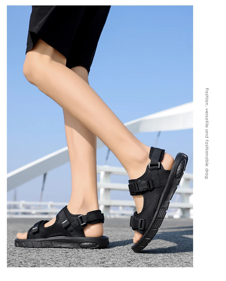 A Pair of Men's Sandals, Summer New Trendy Sports Outer Wear, Non-Slip, Wear-Resistant, Soft-Soled Driving, Cool Beach Shoes for Men