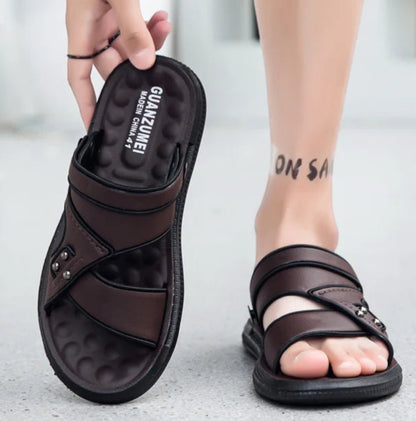 Summer Men Sandals Open Toe Flat Mens Casual Shoes Outdoor Walking Sandals for Men Beach Shoes sandalias hombre Men slippers