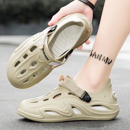 Couple Models for Men, Women, Adults and Children, New Summer Non-Slip and Anti-Odor Slippers, Two-Wear Thick-Soled Beach Shoes