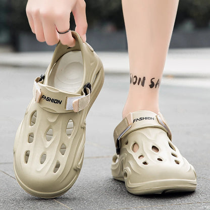 Couple Models for Men, Women, Adults and Children, New Summer Non-Slip and Anti-Odor Slippers, Two-Wear Thick-Soled Beach Shoes