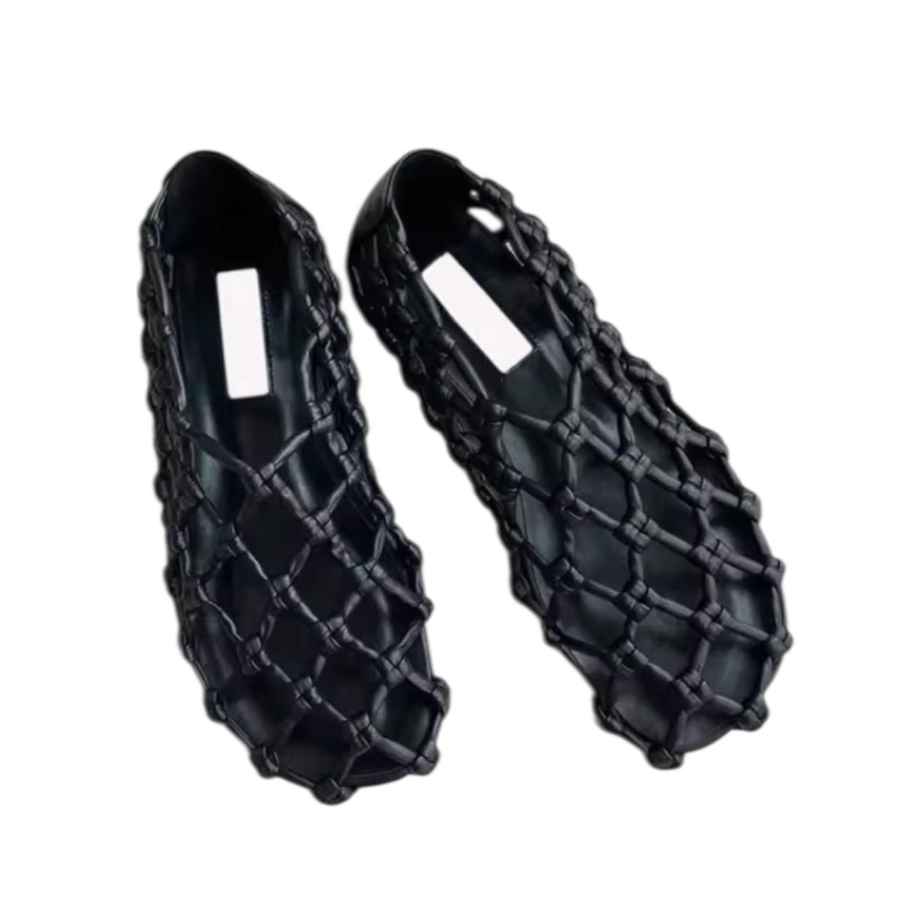 Luxury Brand Designer Flat Sandals for Women Fashion Woven Hollow Loafers Summer 2026 Comfort Beach Casual Shoe Zapatos De Mujer