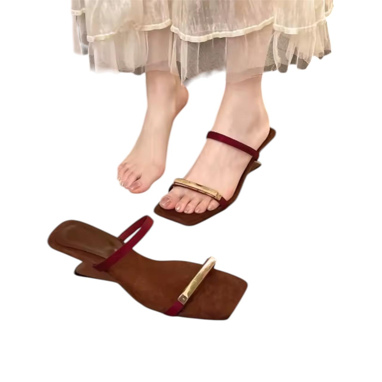 Women’s Summer Slipper – New High Heel Square Shoes