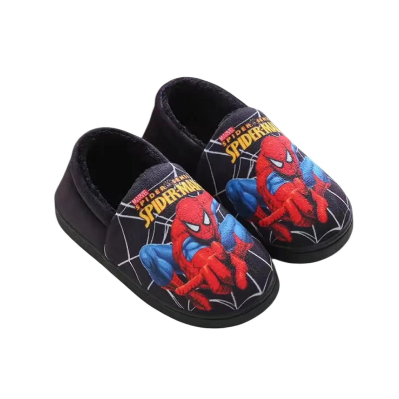 Spider-Man Cartoon Cotton Slippers | Kids, Boys & Girls | Winter Indoor Shoes