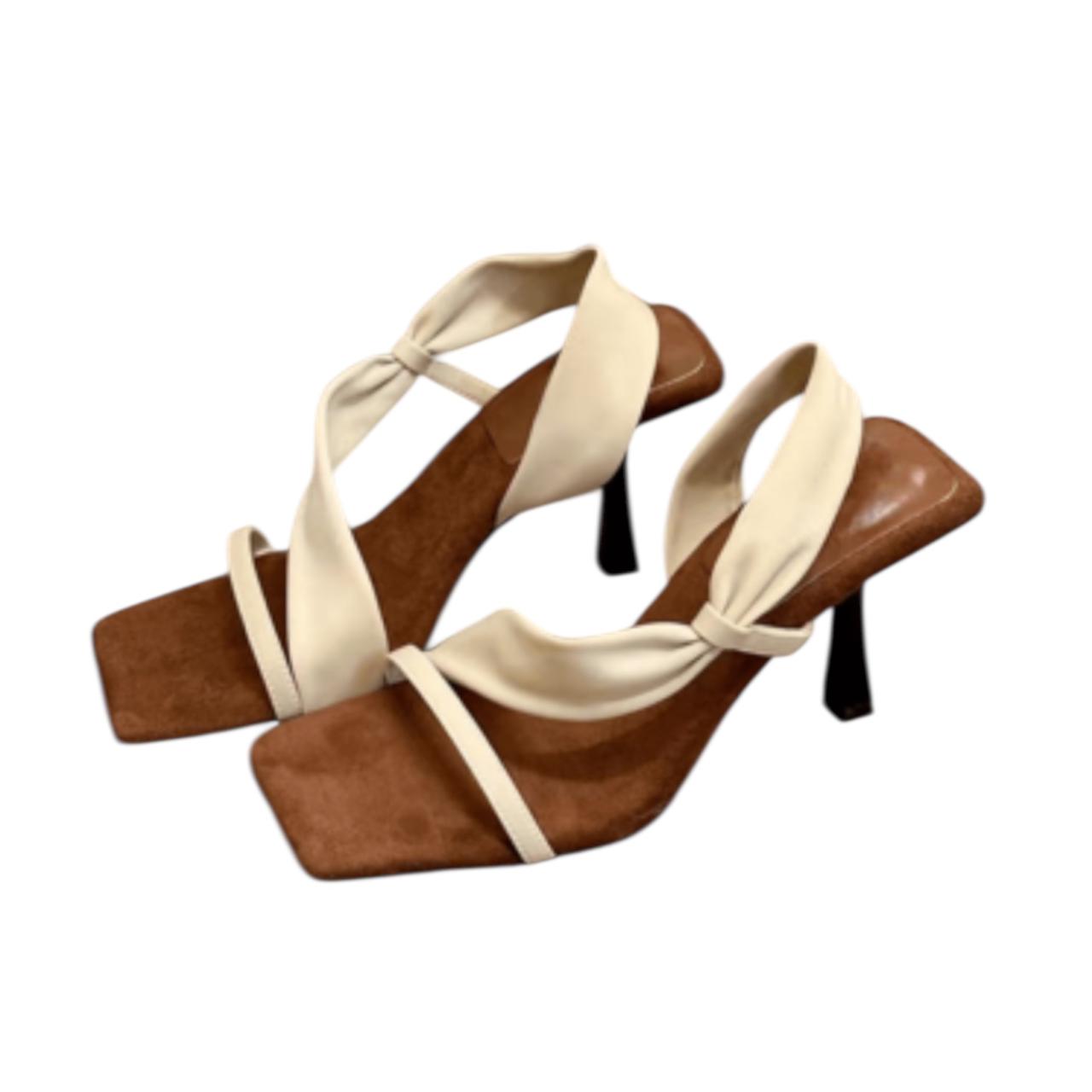 Retro Square Toe Stiletto Heel Sandals – Women Summer 2026 Fashion