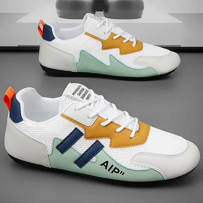 Low Top Running Shoes, Color Block Trendy Sneakers  All Seasons Outdoor Workout