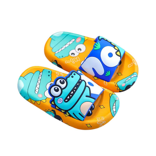 Kids Cartoon Dinosaur Slippers – Cute Soft Sole Indoor & Beach Flip Flops for Boys & Girls