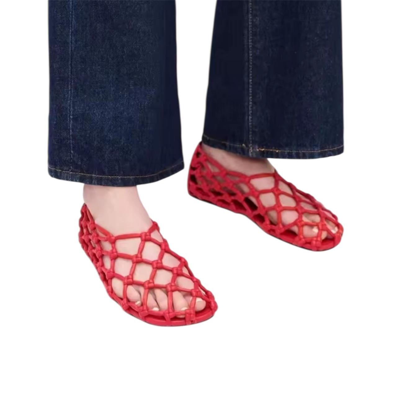 Luxury Brand Designer Flat Sandals for Women Fashion Woven Hollow Loafers Summer 2026 Comfort Beach Casual Shoe Zapatos De Mujer