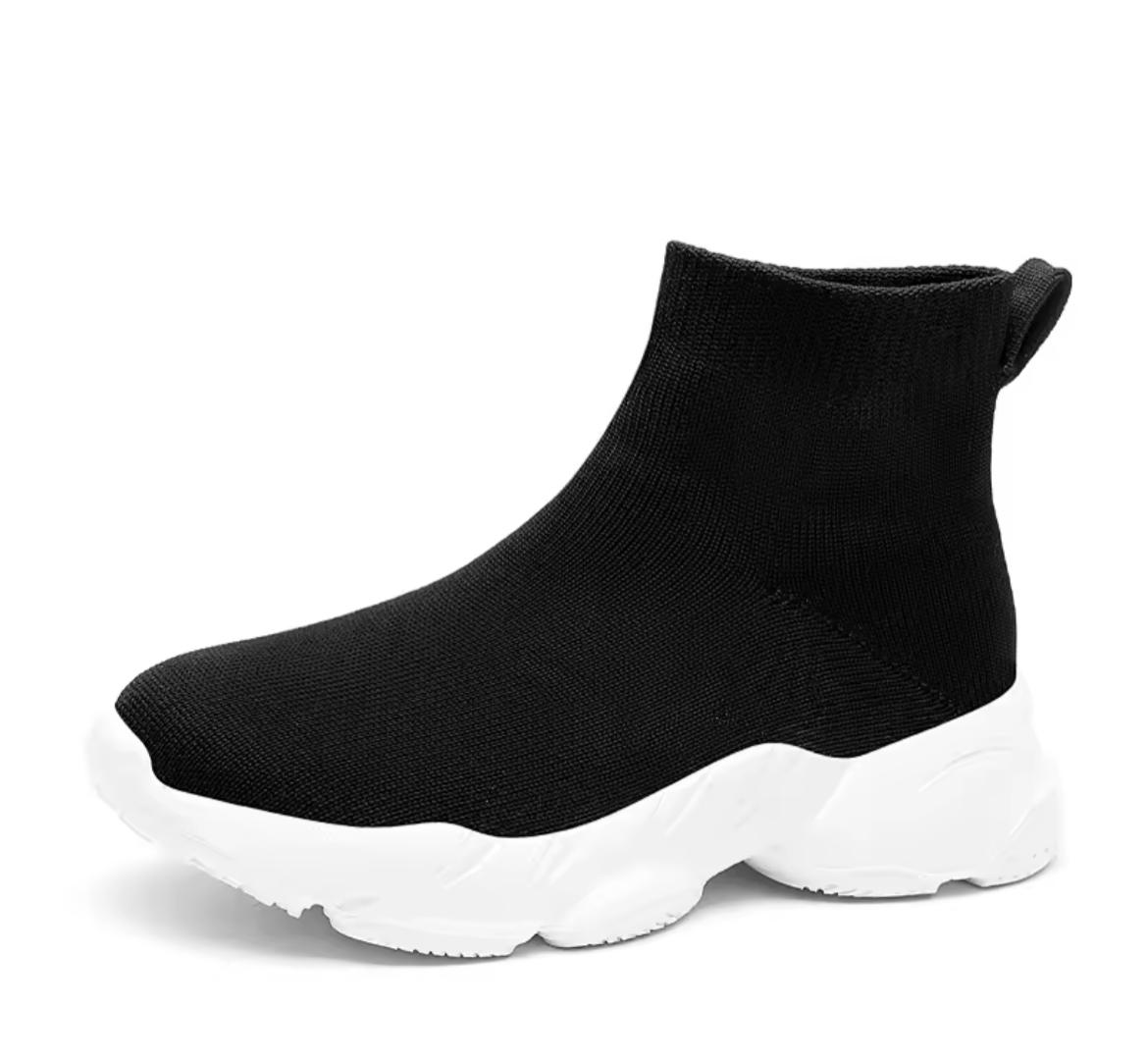 Kids High Top Knit Sneakers – Comfortable Casual Sports Shoes for Boys & Girls