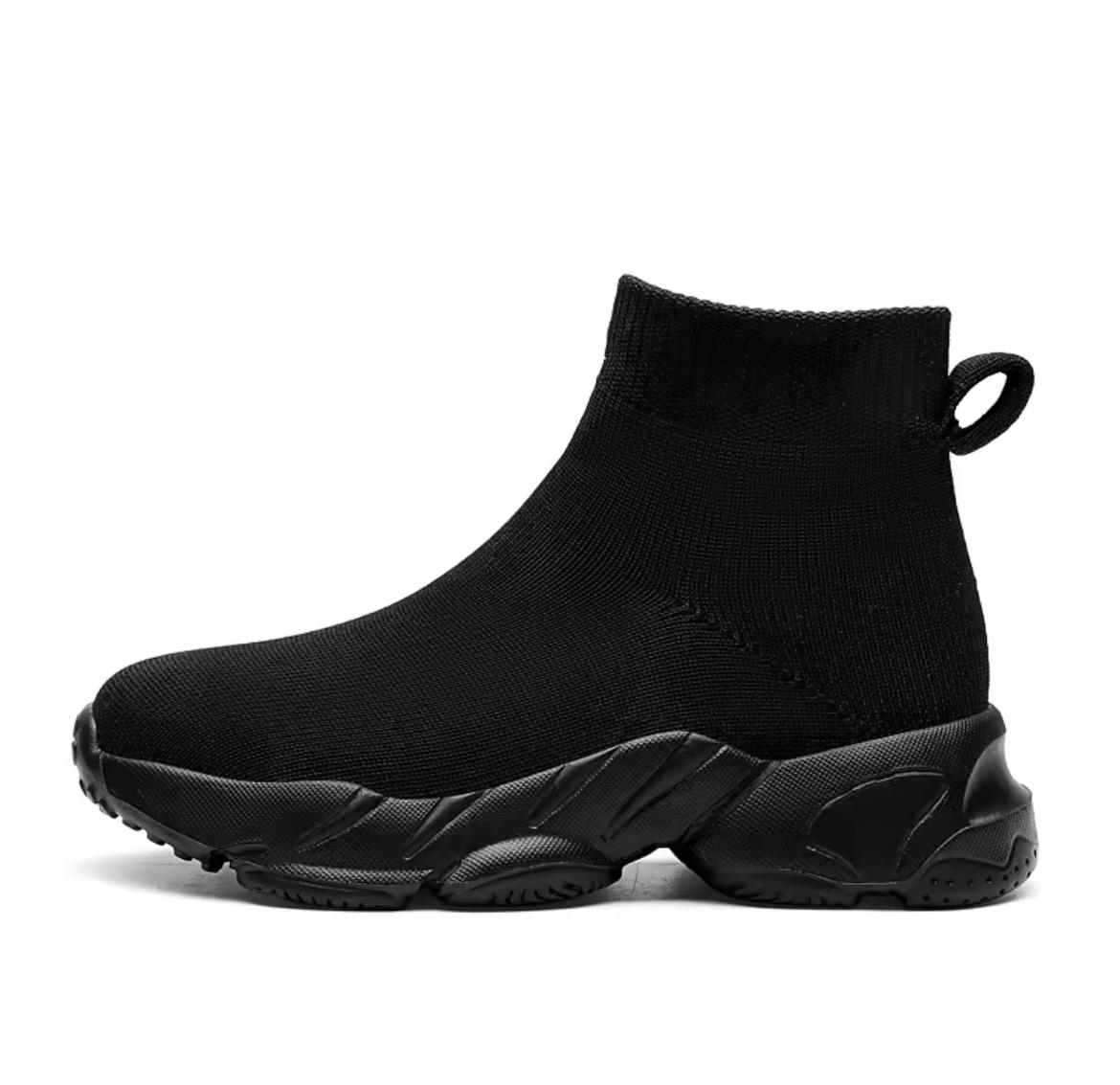 Kids High Top Knit Sneakers – Comfortable Casual Sports Shoes for Boys & Girls