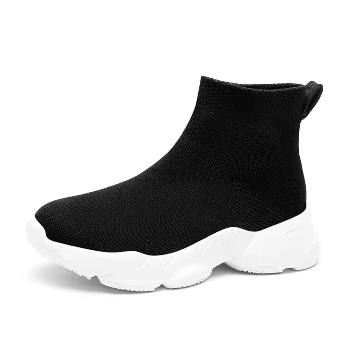 Kids High Top Knit Sneakers – Comfortable Casual Sports Shoes for Boys & Girls