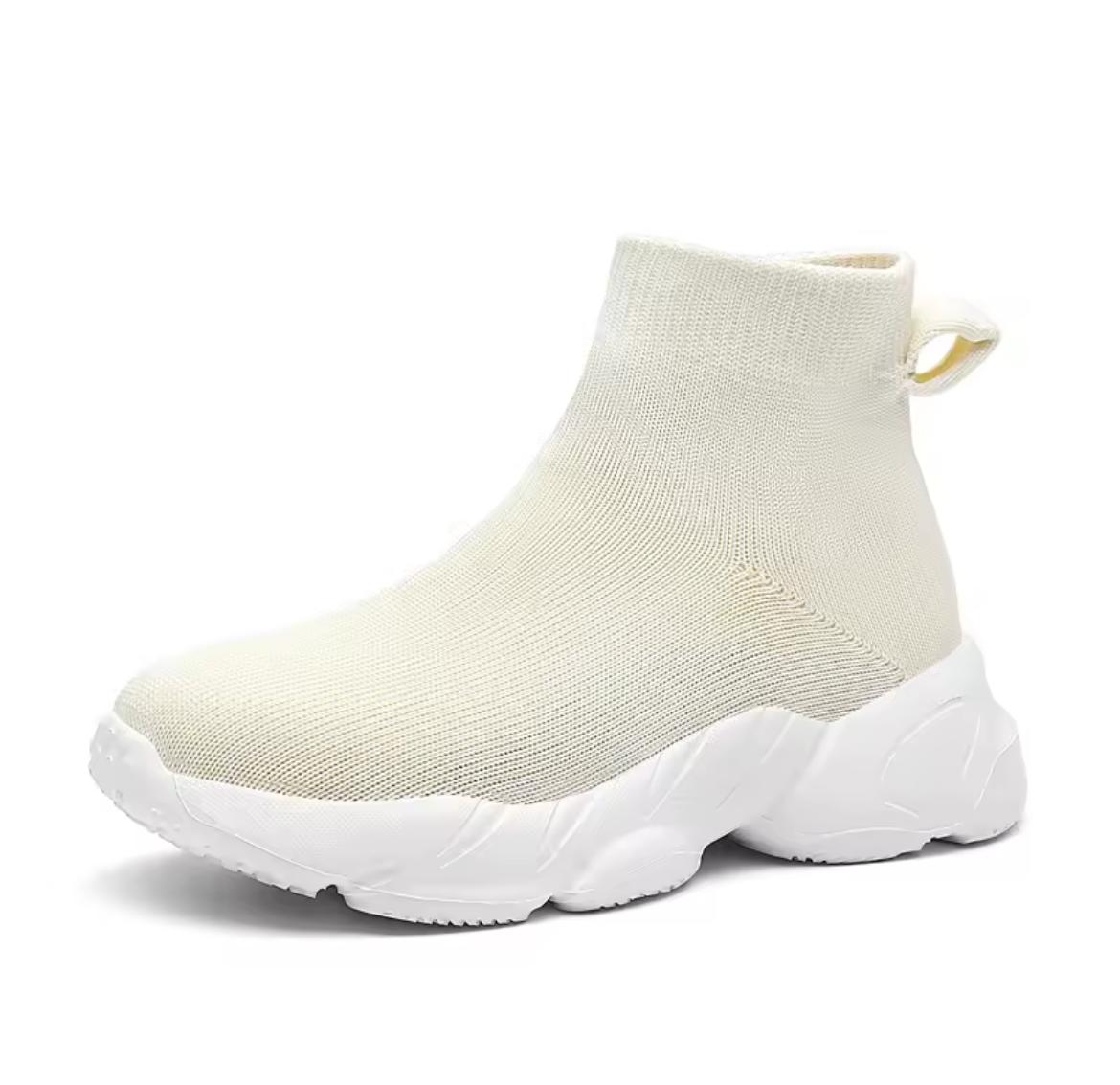 Kids High Top Knit Sneakers – Comfortable Casual Sports Shoes for Boys & Girls