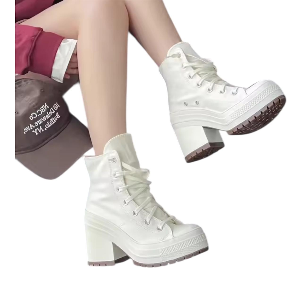 Women Platform High Top Canvas Sneakers – Fashion Skate Shoes (36–42)Women Platform High Top Canvas Sneakers – Fashion Skate shoes