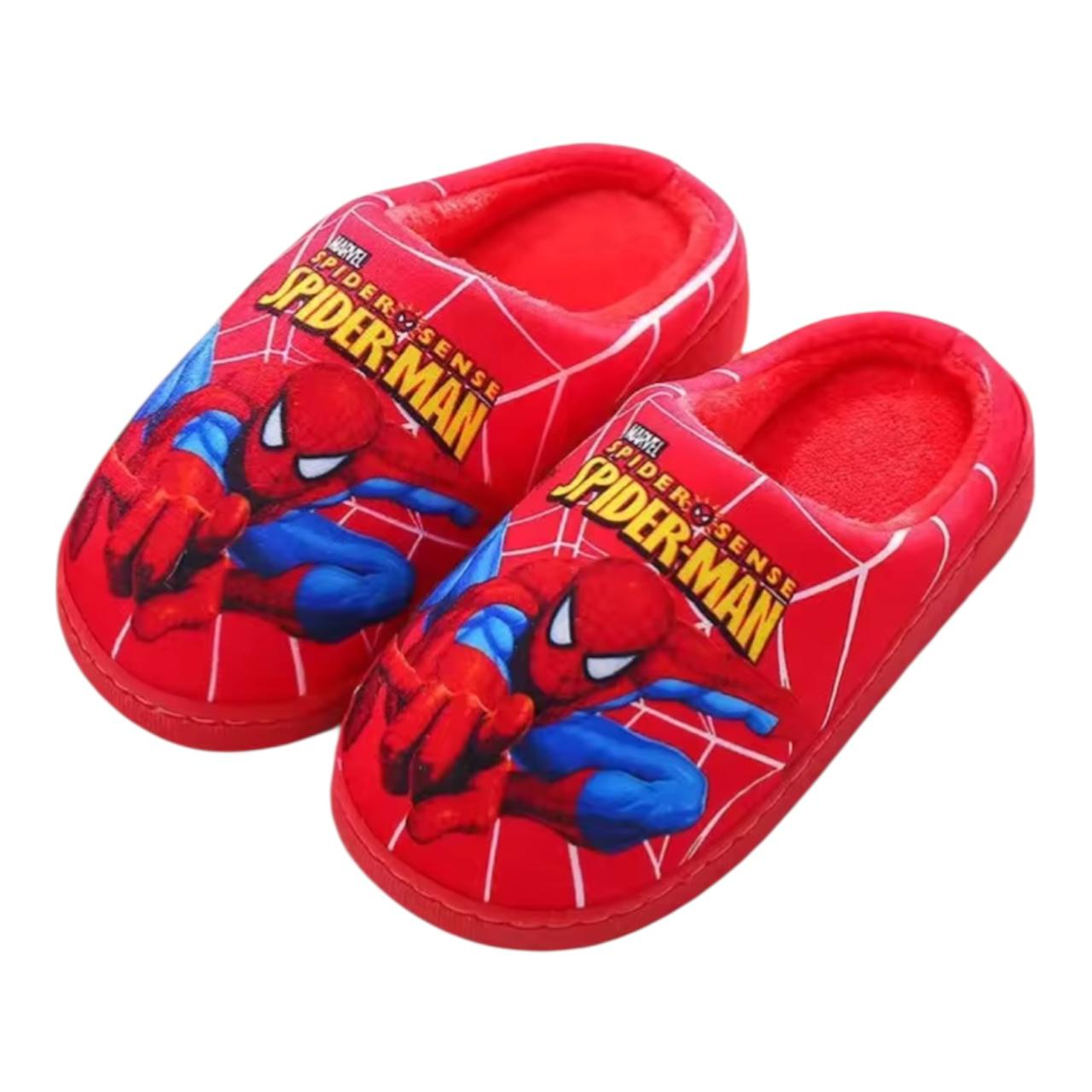 Spider-Man Cartoon Cotton Slippers | Kids, Boys & Girls | Winter Indoor Shoes