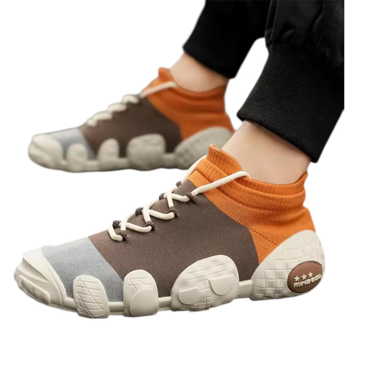 Men's Stylish Patterned Mesh Sneakers Comfortable Slip-On Casual Shoes for Everyday Wear